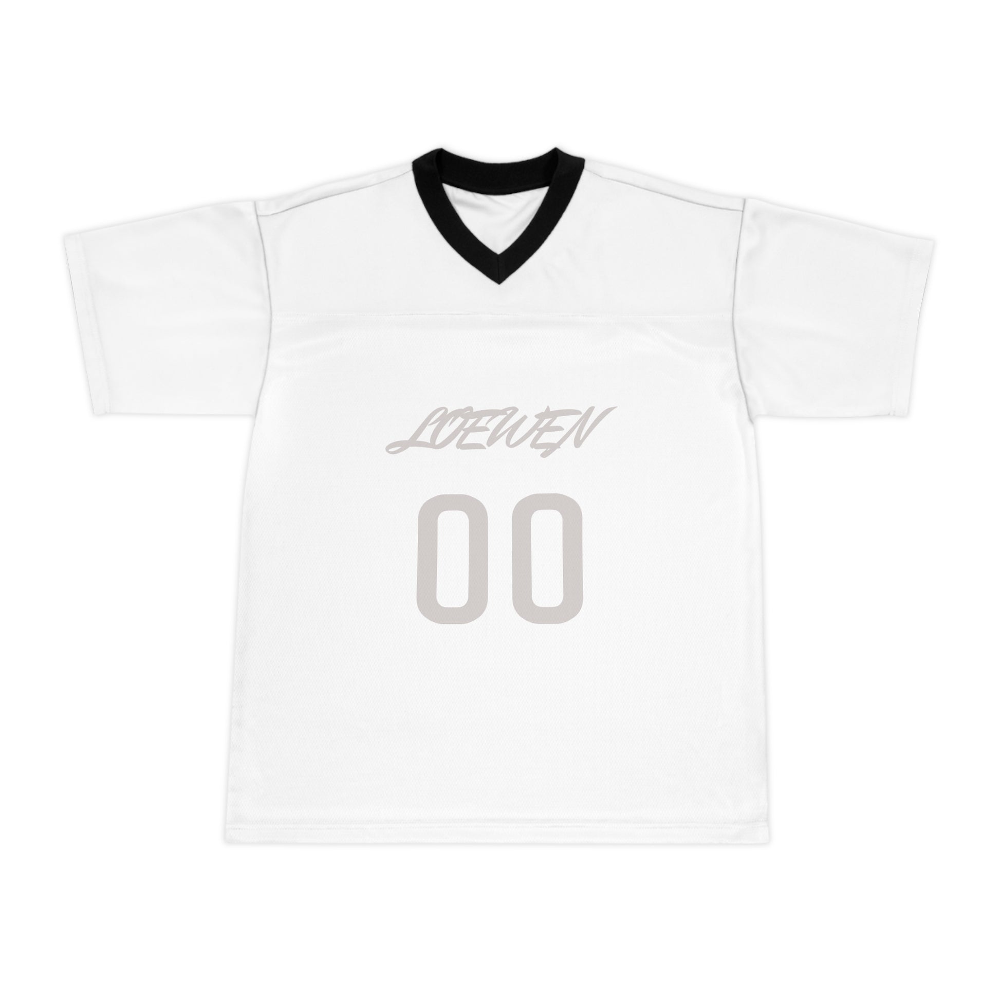 LMZ Jersey Unisex All White Seam Black