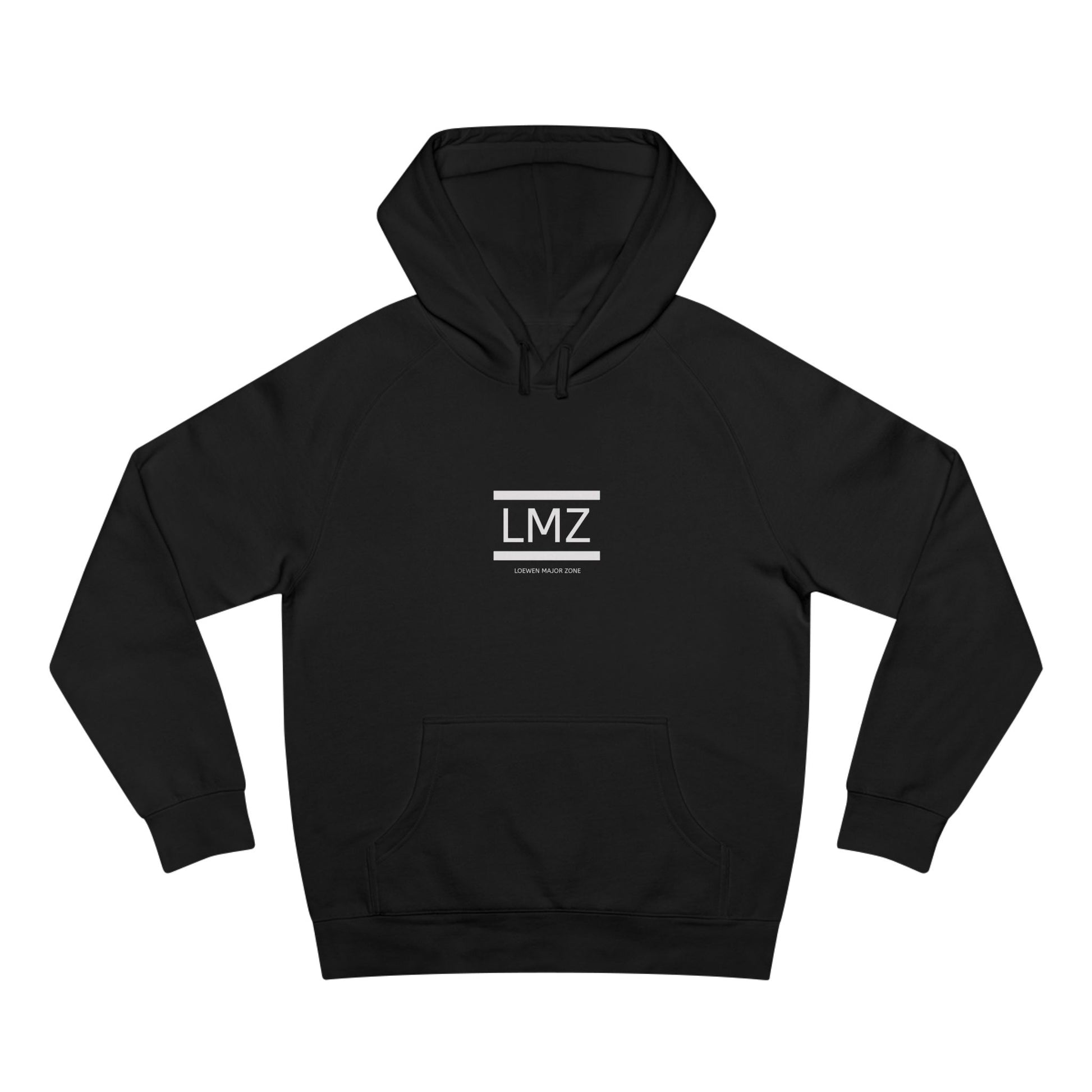 Black/White LMZ Unisex Comfort Hoodie