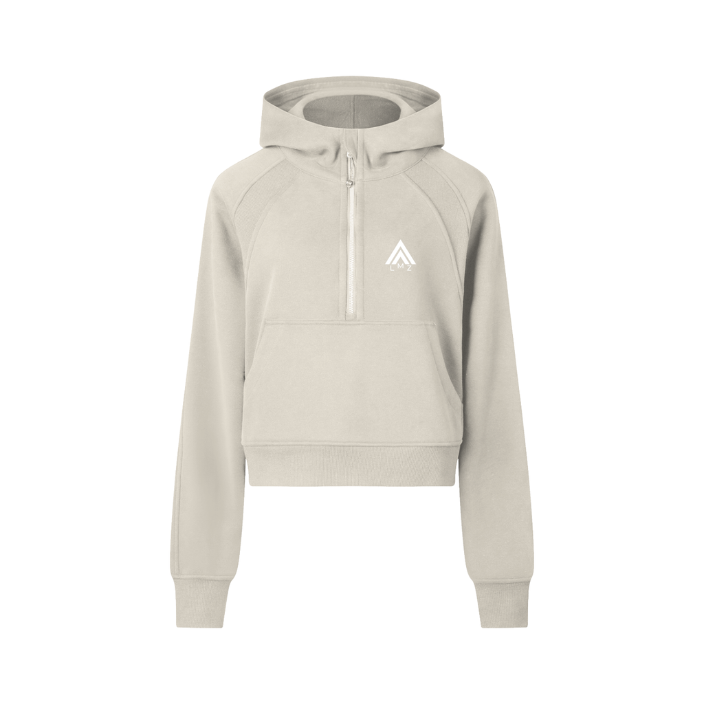 Cropped Half-Zip Hoodie